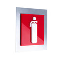 Extinguisher Steel Safety Signage Information signs gray/red/white Bsign - Photo #1