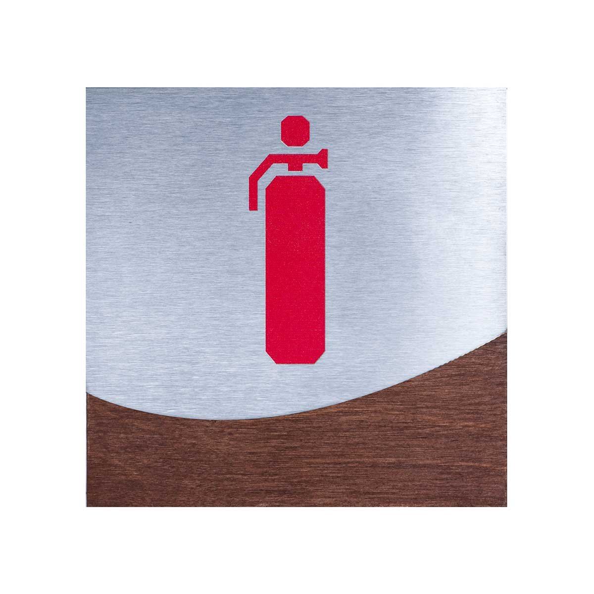 Fire Extinguisher Wall Sign Information signs Indian Rosewood Bsign