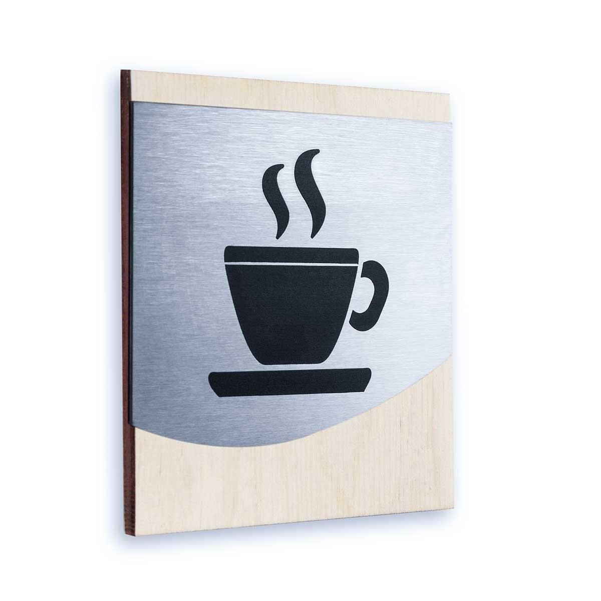 Kitchen Steel Door Sign for Office Information signs Natural wood Bsign