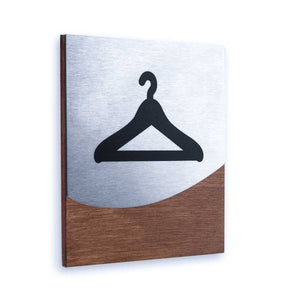 Steel Door Plate for Wardrobe Information signs Indian Rosewood Bsign