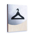 Steel Door Plate for Wardrobe Information signs Natural wood Bsign - Photo #6