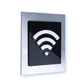 Wi-Fi Steel Wall Plate for Office Information signs black / white pictogram Bsign - Photo #1