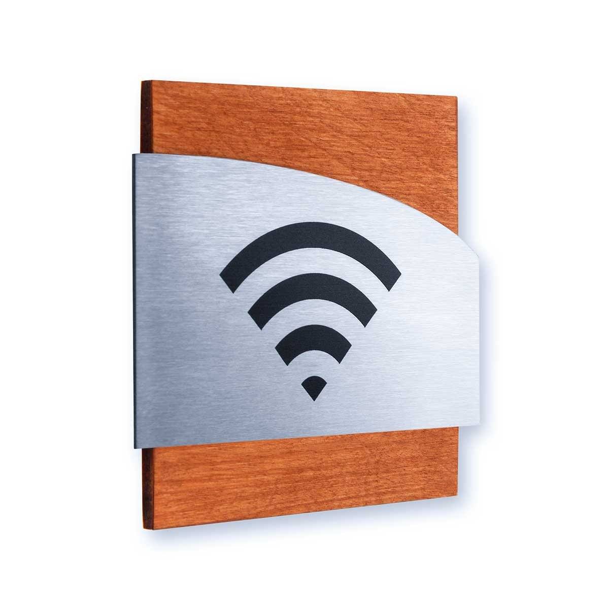 Steel Wi-Fi Plate for Waiting Room Information signs Walhunt Bsign