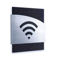 Steel Wi-Fi Plate for Waiting Room Information signs Anthracite Gray Bsign - Photo #1