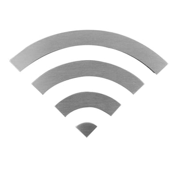 Steel Wi-Fi Symbol for Wall Information signs clear acrylic glass and stainless steel Bsign - Photo #3