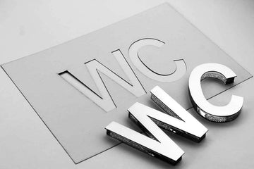 Steel Wi-Fi Symbol for Wall Information signs clear acrylic glass and stainless steel Bsign - Photo #4