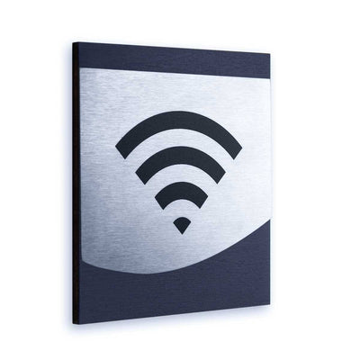 Wi-Fi Steel Sign for Office Information signs Anthracite Gray Bsign