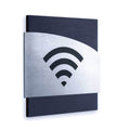 Steel Wi-Fi Plate for Waiting Room Information signs Anthracite Gray Bsign - Photo #4