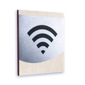 Wi-Fi Steel Sign for Office Information signs Natural wood Bsign - Photo #6