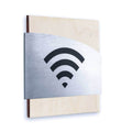 Steel Wi-Fi Plate for Waiting Room Information signs Natural wood Bsign - Photo #6