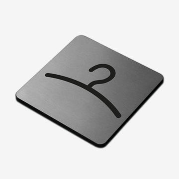 Wardrobe - Stainless Steel Sign Information signs square Bsign - Photo #2