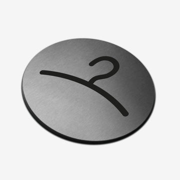 Wardrobe - Stainless Steel Sign Information signs circle Bsign - Photo #4