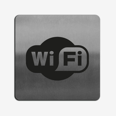 Wi-Fi Zone - Stainless Steel Sign Information signs square Bsign