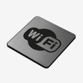 Wi-Fi Zone - Stainless Steel Sign Information signs square Bsign - Photo #2