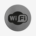 Wi-Fi Zone - Stainless Steel Sign Information signs circle Bsign - Photo #3