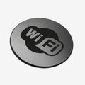 Wi-Fi Zone - Stainless Steel Sign Information signs circle Bsign - Photo #4