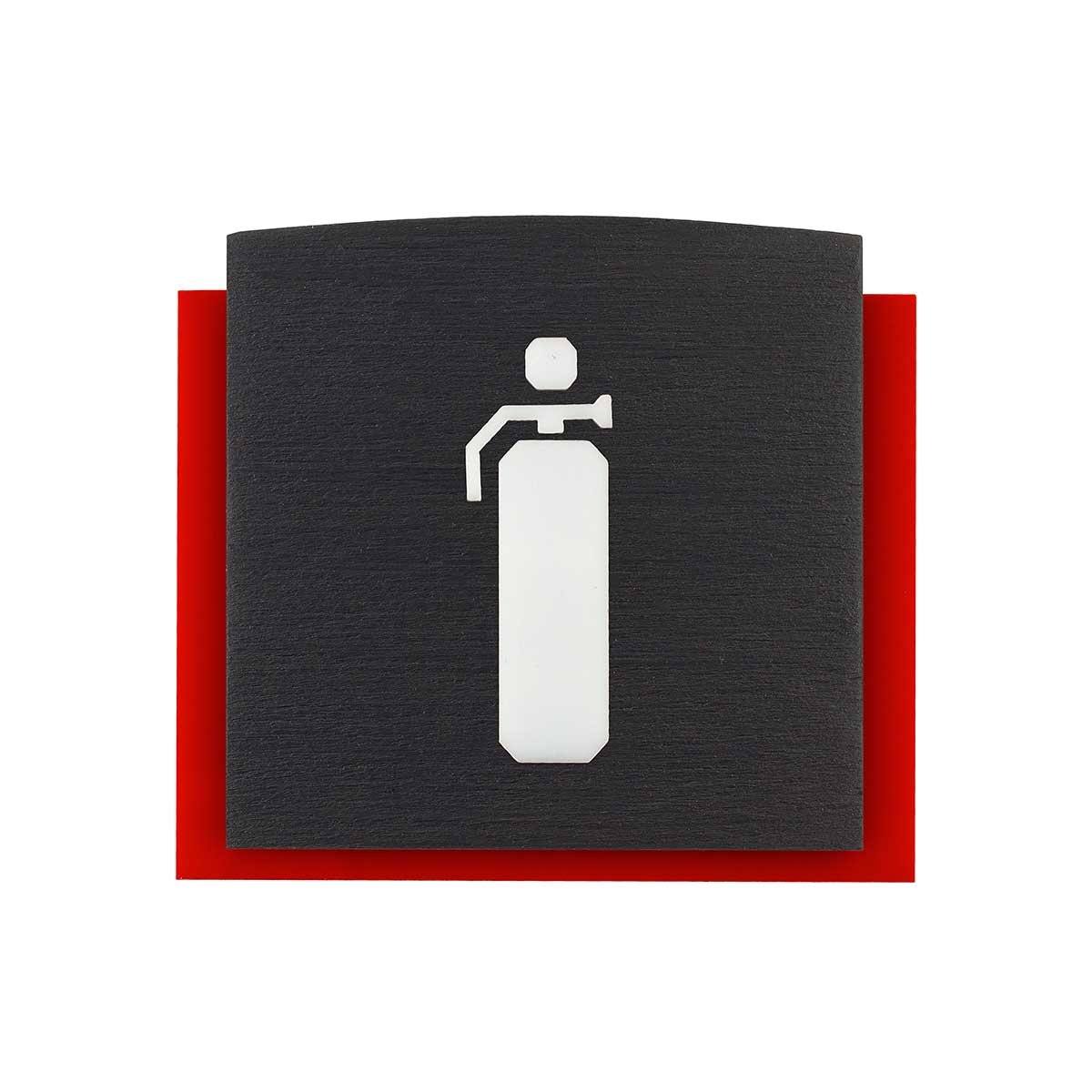 Extinguisher Fire Safety Wooden Wall Sign Information signs back side Bsign