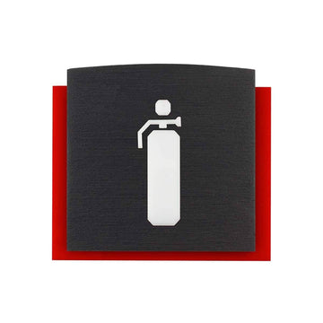 Extinguisher Fire Safety Wooden Wall Sign Information signs back side Bsign - Photo #3