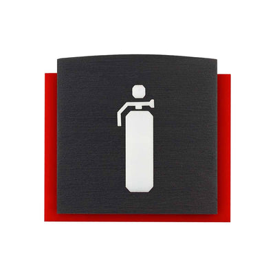 Extinguisher Fire Safety Wooden Wall Sign Information signs back side Bsign