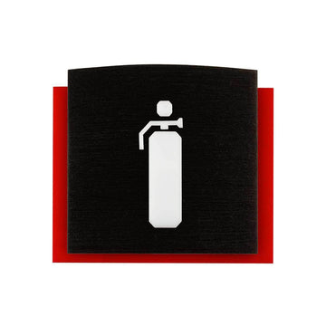 Wood Extinguisher Fire Safety Sign for Office Information signs Dark Wenge Bsign - Photo #4