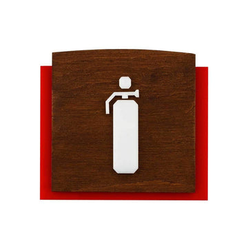 Wood Extinguisher Fire Safety Sign for Office Information signs Indian Rosewood Bsign - Photo #5
