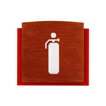 Wood Extinguisher Fire Safety Sign for Office Information signs Redwood Bsign - Photo #7