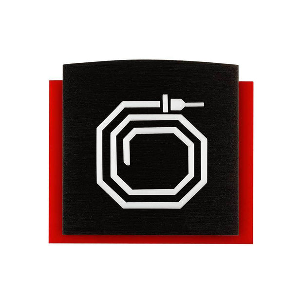 Wood Fire Hydrant Sign Information signs Dark Wenge Bsign