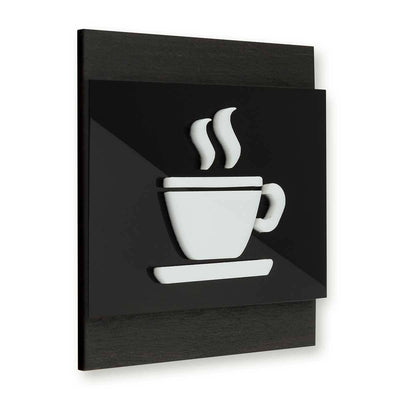 Wooden Door Signs for Kitchen Information signs Dark Wenge Bsign