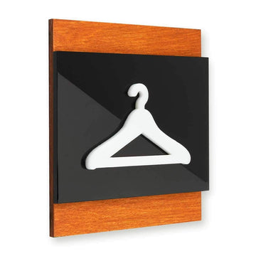 Wooden Hanger Pictogram for Wardrobe Information signs Walhunt Bsign - Photo #9