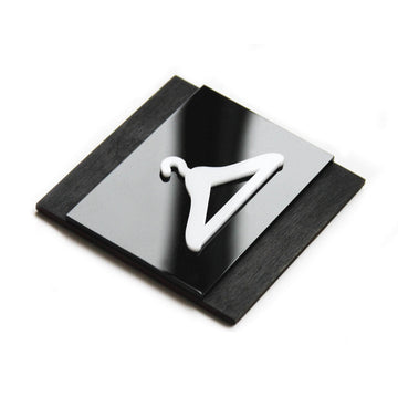 Wooden Hanger Pictogram for Wardrobe Information signs Dark Wenge Bsign - Photo #3