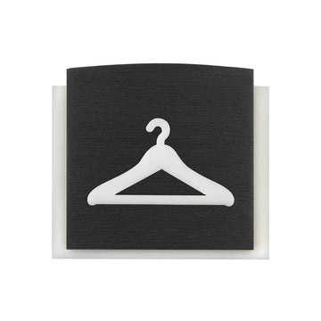 Wooden Hanger Pictogram for Wardrobe Information signs back side Bsign - Photo #3