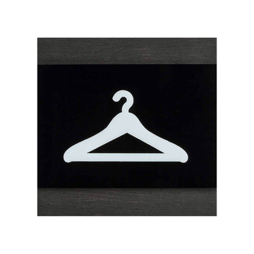 Wooden Hanger Pictogram for Wardrobe Information signs Anthracite Gray Bsign - Photo #4