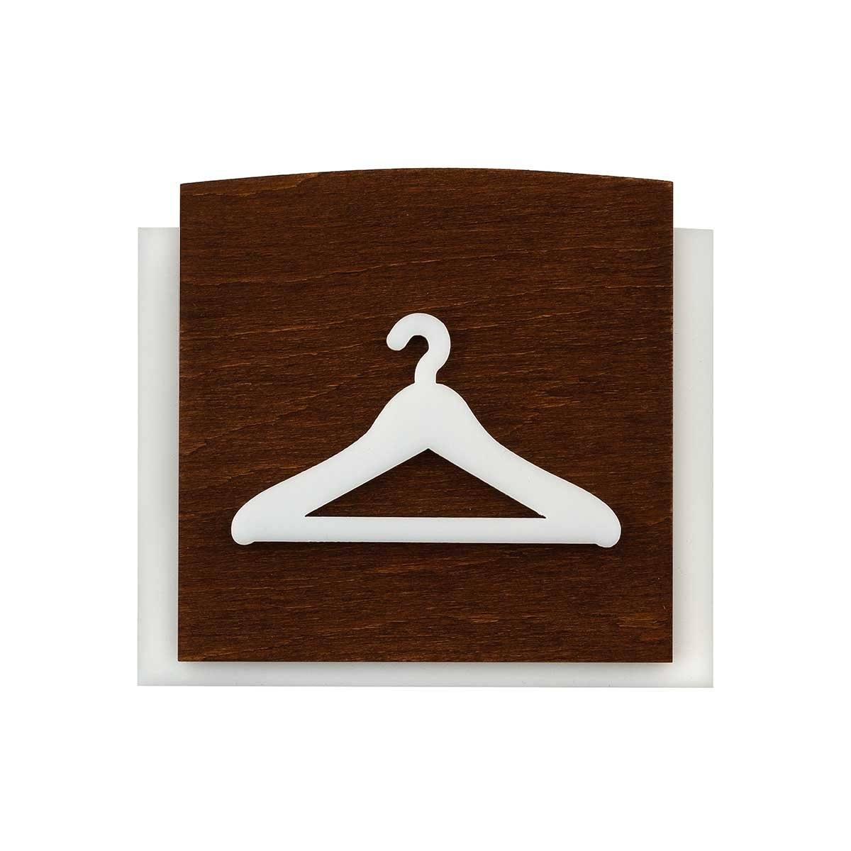 Wardrobe Wooden Door Sign Information signs Indian Rosewood Bsign