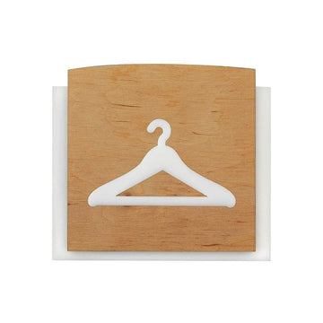 Wardrobe Wooden Door Sign Information signs Natural wood Bsign - Photo #6