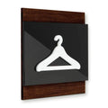 Wooden Hanger Pictogram for Wardrobe Information signs Indian Rosewood Bsign - Photo #7