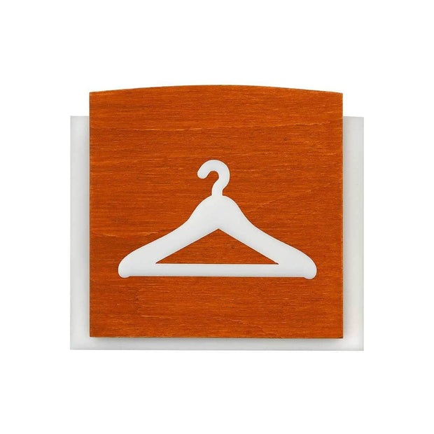 Wardrobe Wooden Door Sign Information signs Walhunt Bsign