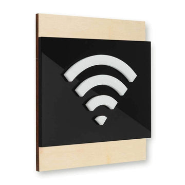 Wooden Wi-Fi Wall Signs Information signs Natural wood Bsign - Photo #8