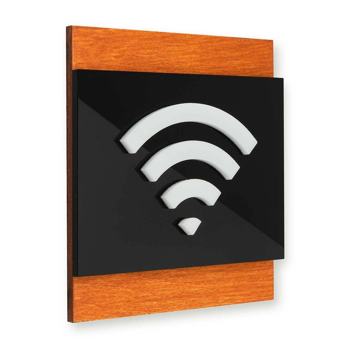 Wooden Wi-Fi Wall Signs Information signs Walhunt Bsign