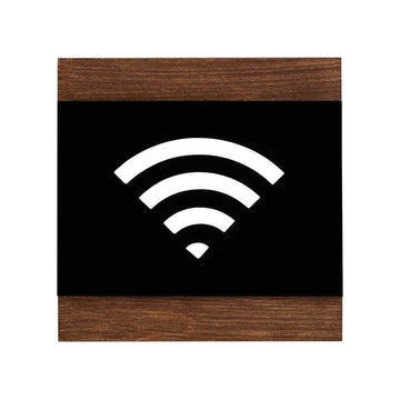 Wooden Wi-Fi Wall Signs Information signs Indian Rosewood Bsign - Photo #3