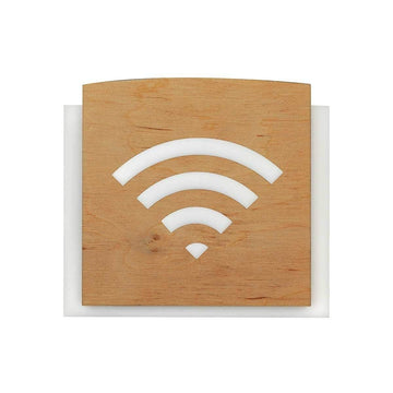 Wooden Wi-Fi Plate for Waiting Room Information signs Natural wood Bsign - Photo #6