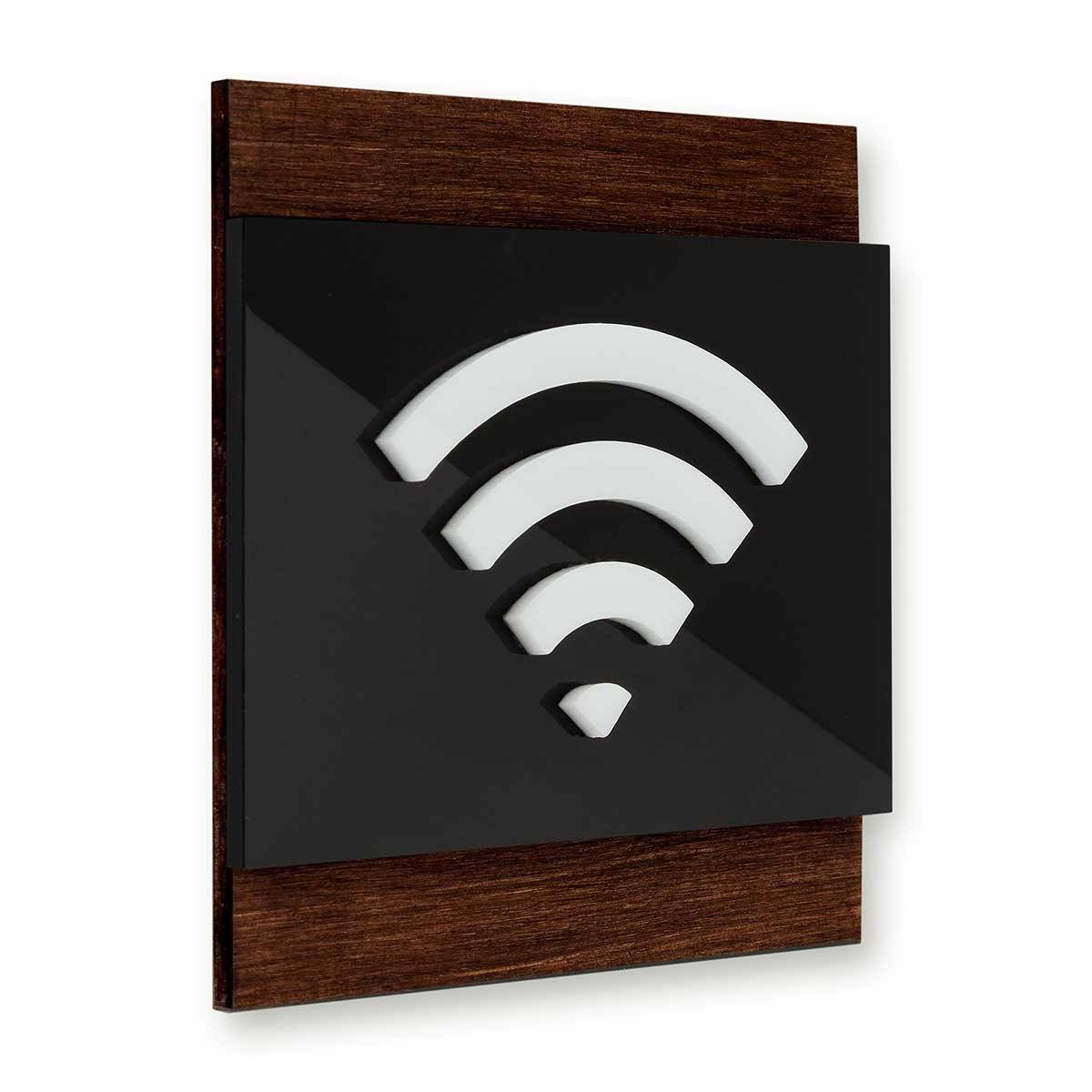 Wooden Wi-Fi Wall Signs Information signs Indian Rosewood Bsign