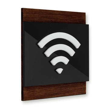 Wooden Wi-Fi Wall Signs Information signs Indian Rosewood Bsign - Photo #6