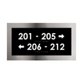 Directional Wayfinding Sign - Interior Stainless Steel Signage - "Modern" Design - Photo #1