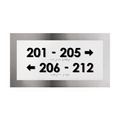 Directional Wayfinding Sign - Interior Stainless Steel Signage - "Modern" Design - Photo #2