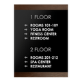Wayfinding Directional Sign - Wood & Acrylic Wall Plate "Buro" Design - Photo #5