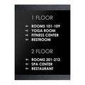Wayfinding Directional Sign - Wood & Acrylic Wall Plate "Buro" Design - Photo #1