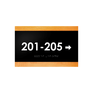Directional Wayfinding Sign - Wood & Acrylic Wall Plate "Buro" Design - Photo #3
