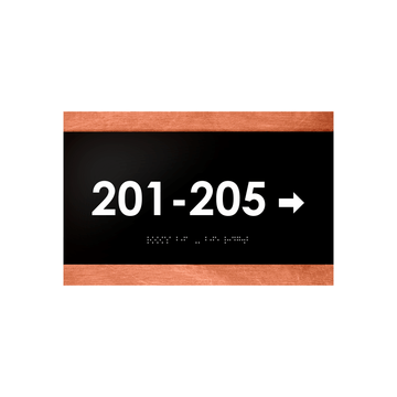 Directional Wayfinding Sign - Wood & Acrylic Wall Plate "Buro" Design - Photo #4