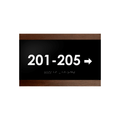 Directional Wayfinding Sign - Wood & Acrylic Wall Plate "Buro" Design - Photo #5
