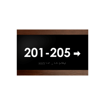 Directional Wayfinding Sign - Wood & Acrylic Wall Plate "Buro" Design - Photo #5